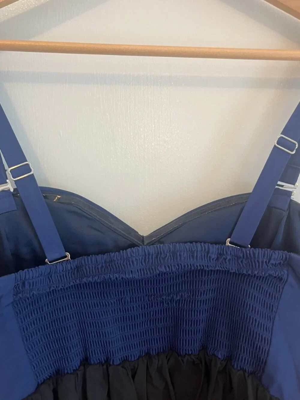 Kate Spade Blue/Black Taffeta Sleeveless Cocktail Dress (12)